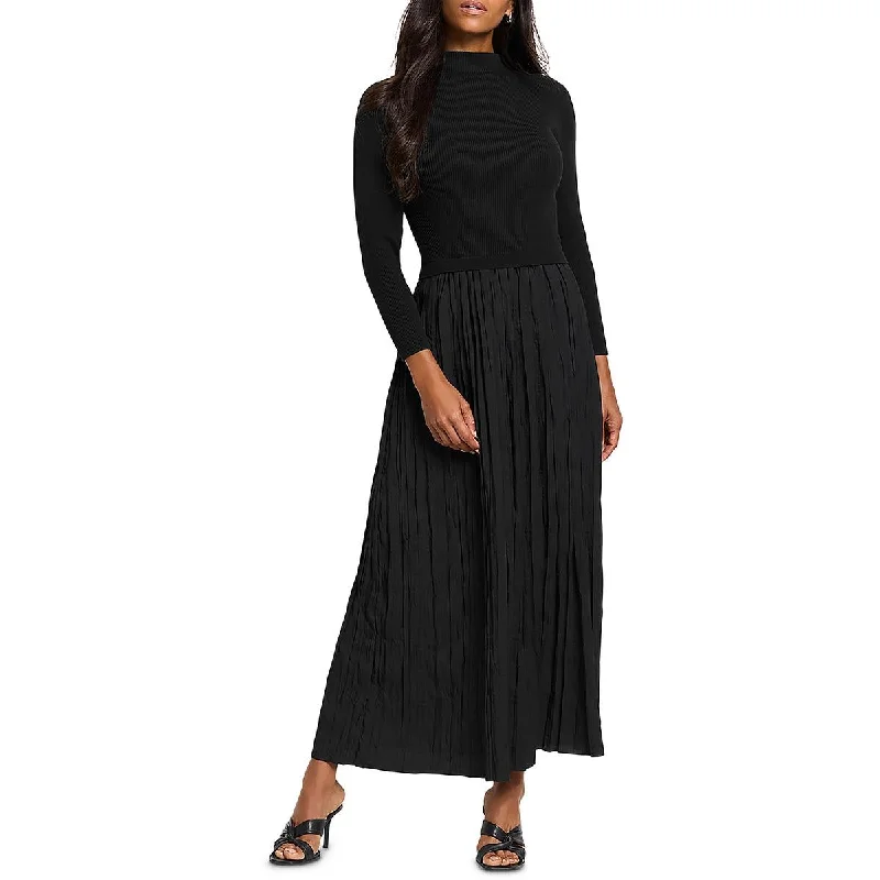 Nic + Zoe Womens Ribbed Casual Midi Dress