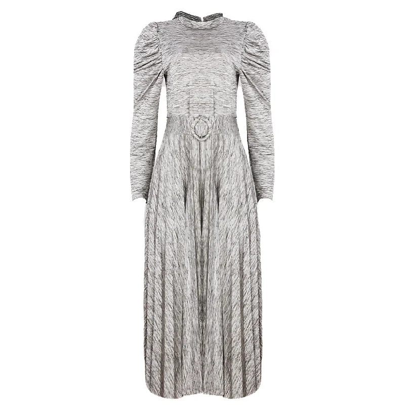 REDTAG Grey Casual Midi Dress