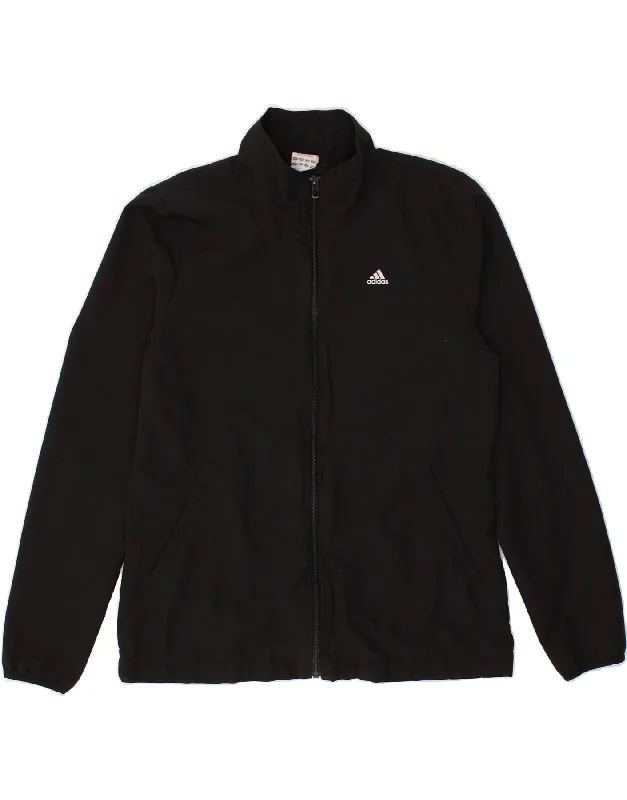 ADIDAS Womens Tracksuit Top Jacket UK 10 Small  Black Polyester