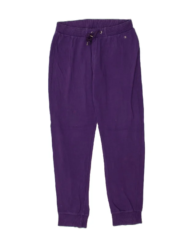 CHAMPION Womens Heritage Fit Tracksuit Trousers Joggers UK 14 Large Purple