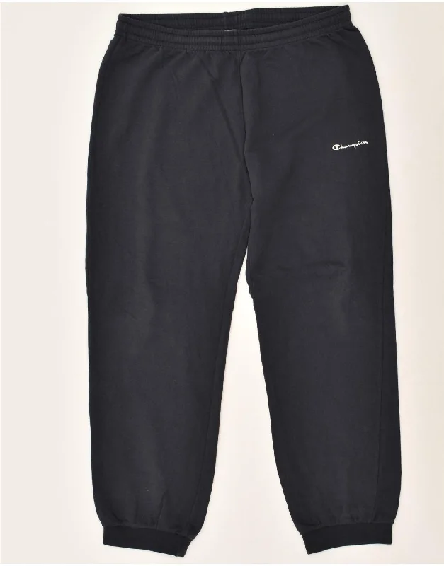 CHAMPION Womens Tracksuit Trousers Joggers UK 18 XL Navy Blue Cotton