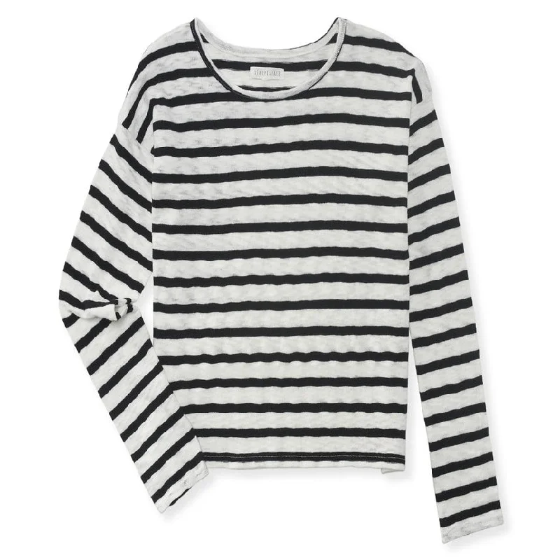 Aeropostale Womens Boxy Striped Pullover Sweater