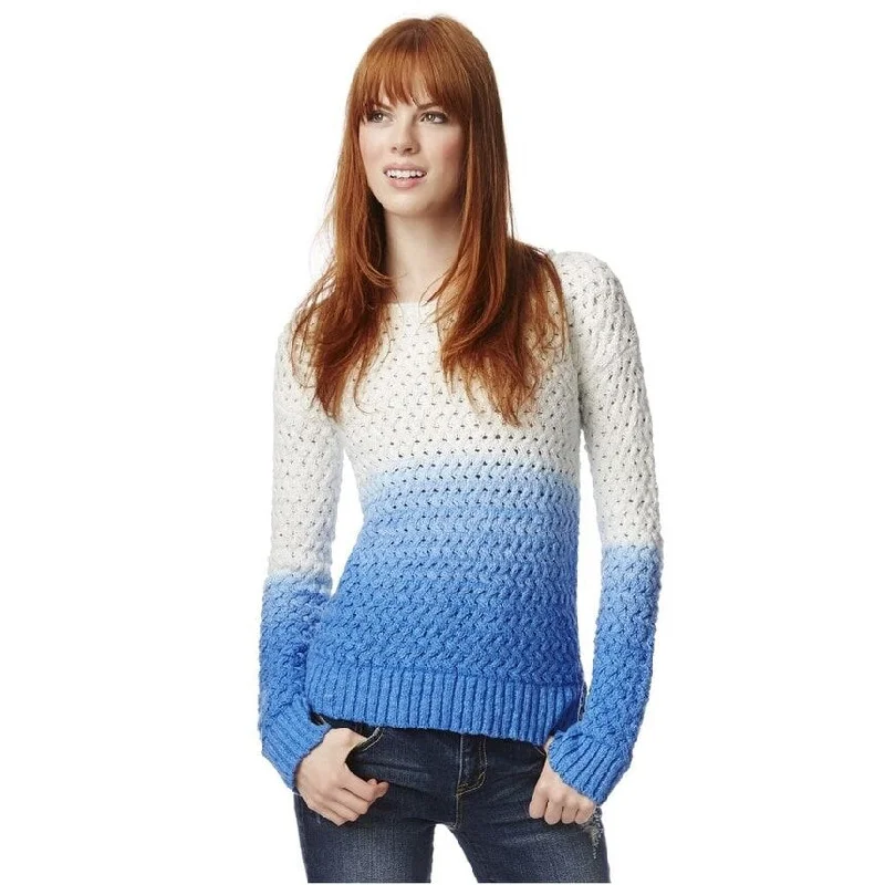 Aeropostale Womens Dip-Dye Pullover Sweater, Blue, X-Large