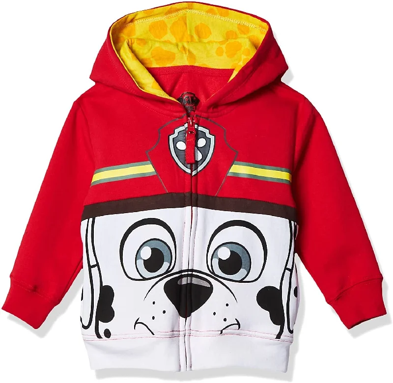 Nickelodeon Boys' Toddler Paw Patrol Character Big Face Zip-up Hoodies