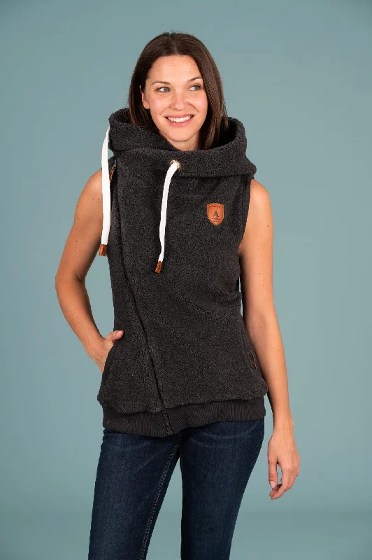 Zoe Sherpa Carbon Hoodie Vest