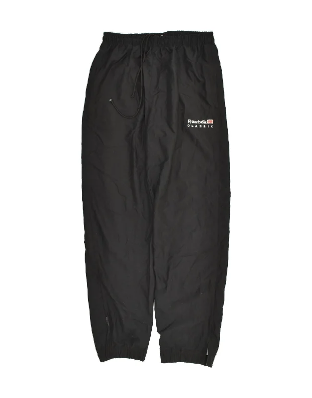 REEBOK Womens Tracksuit Trousers Joggers UK 14 Medium Black