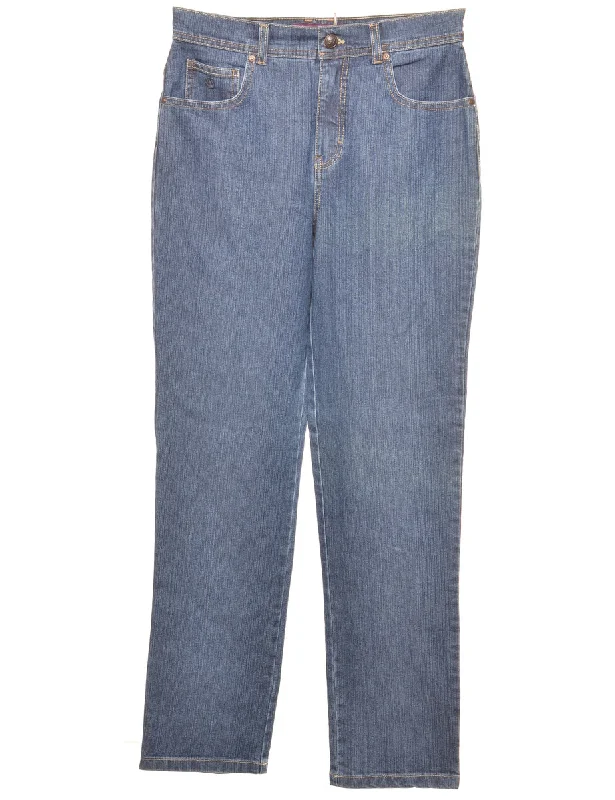 Indigo Washed Tapered Jeans - W30 L31