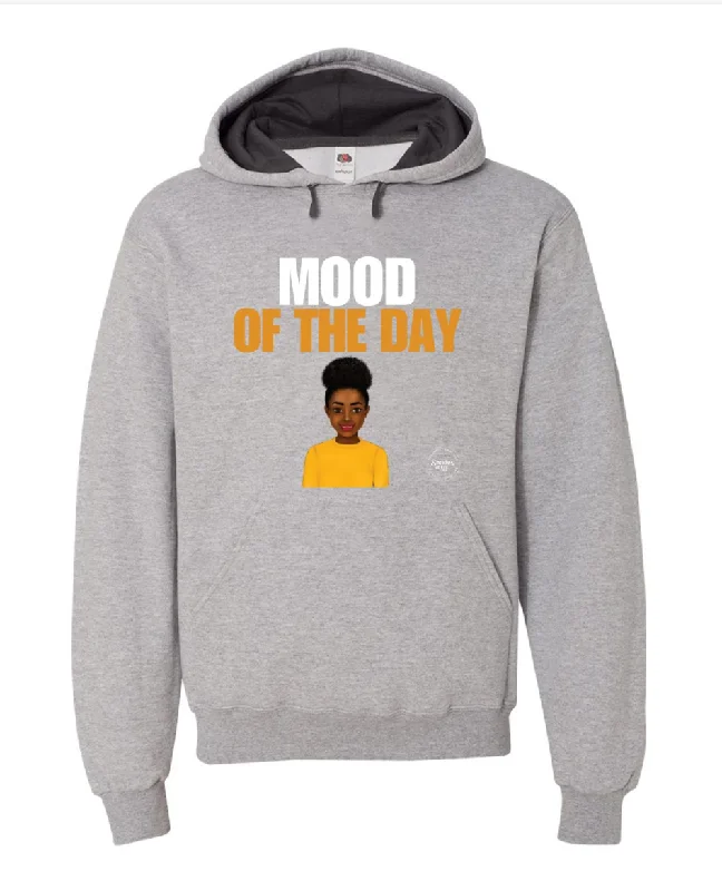 Mood of the Day Hoodie - Happy (Black Woman, yellow shirt)