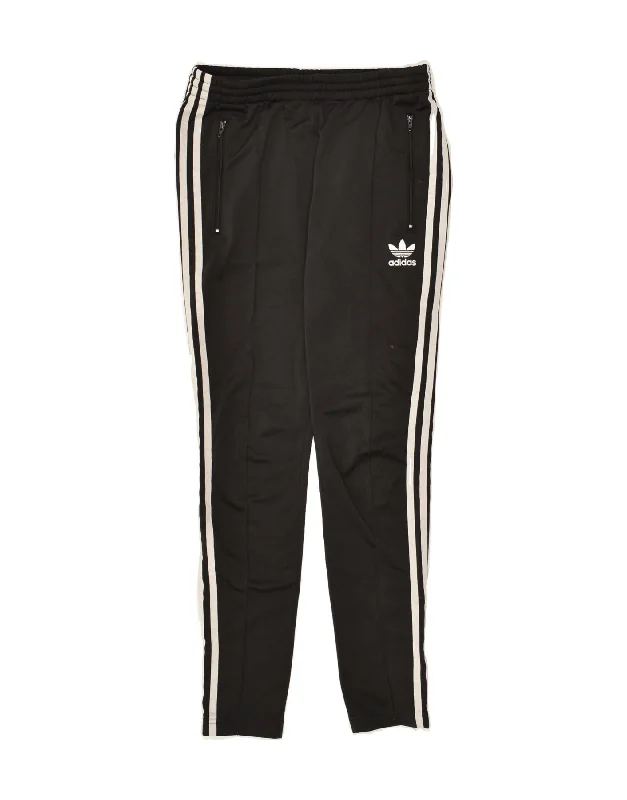 ADIDAS Womens Tracksuit Trousers UK 10 Small  Black Colourblock Polyester