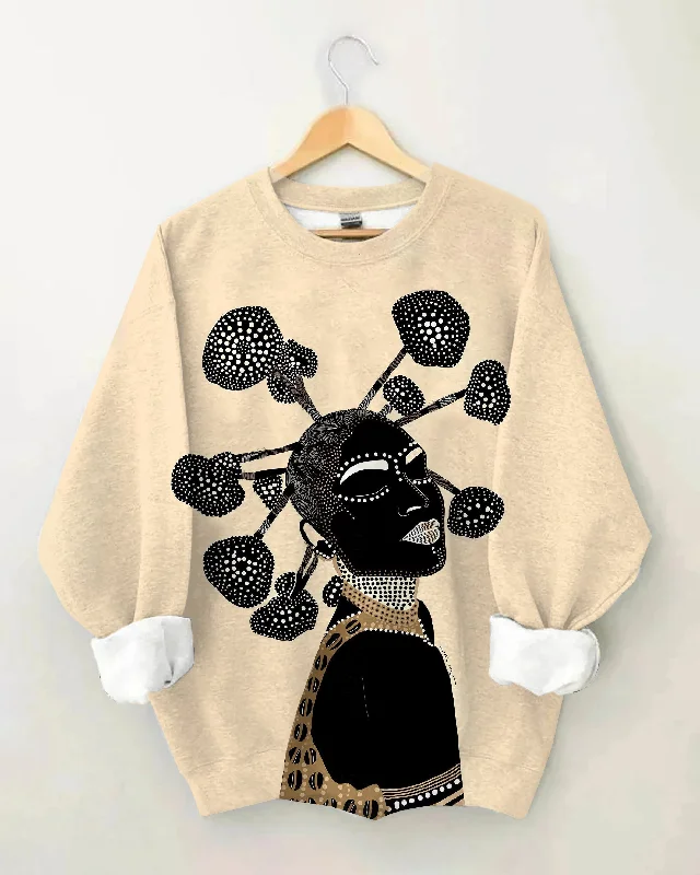 Tribal Girl Art Print Long Sleeve Sweatshirt