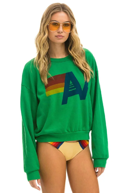 Logo Crew Sweatshirt Relaxed Kelly Green