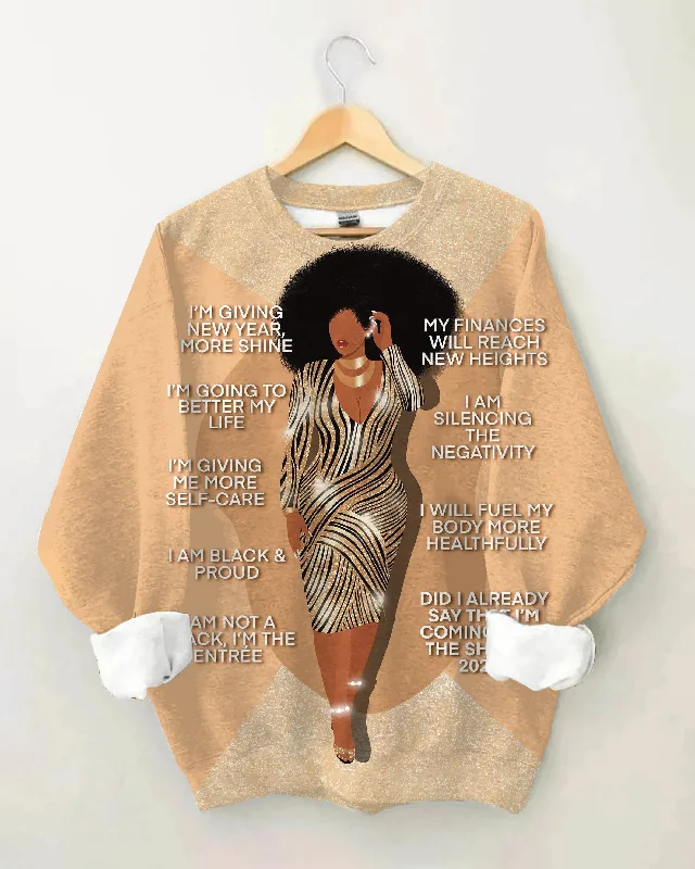 Positive Energy Brown Women Long Sleeve Sweatshirt