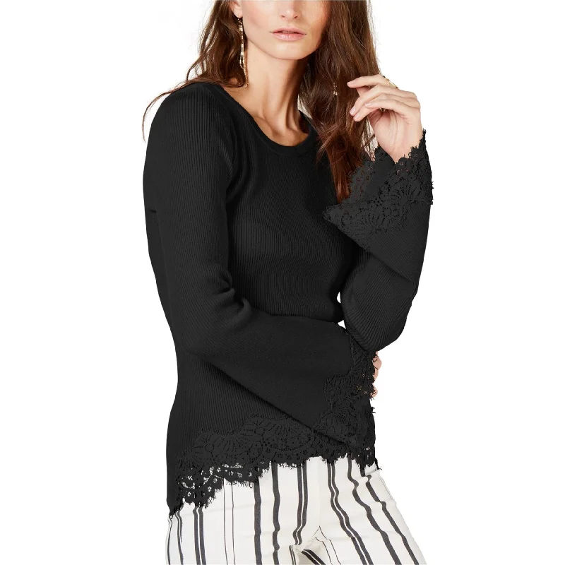 I-N-C Womens Lace Bell-Sleeve Knit Sweater