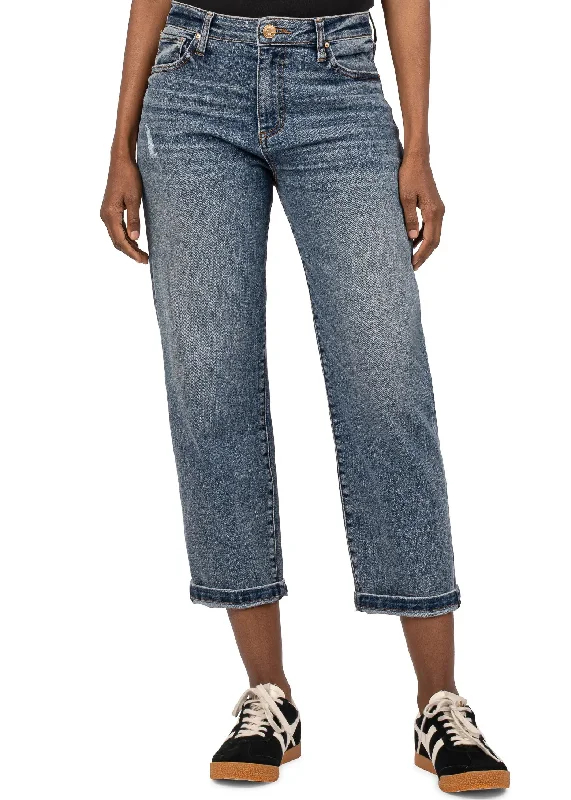 Kut from the Kloth Sienna Baggy Boyfriend Crop Roll Up