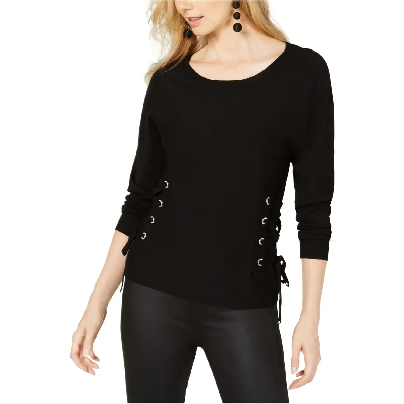 I-N-C Womens Lace Up Sides Pullover Sweater