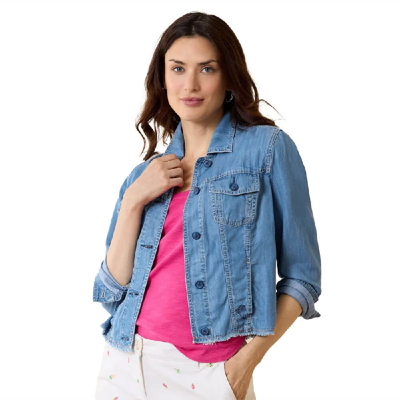 Tommy Bahama Women's Chambray O'Lei Jacket - Med Indigo Wash