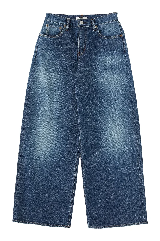 Moussy Denim Andalusia Super Wide Jeans in Blue