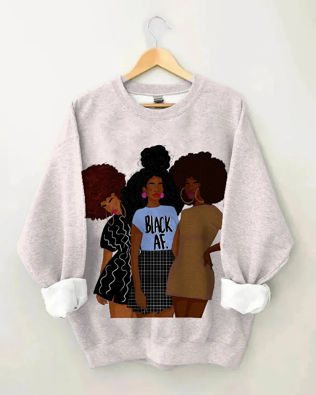 Dark Skinned Girl Friends Long Sleeve Sweatshirt