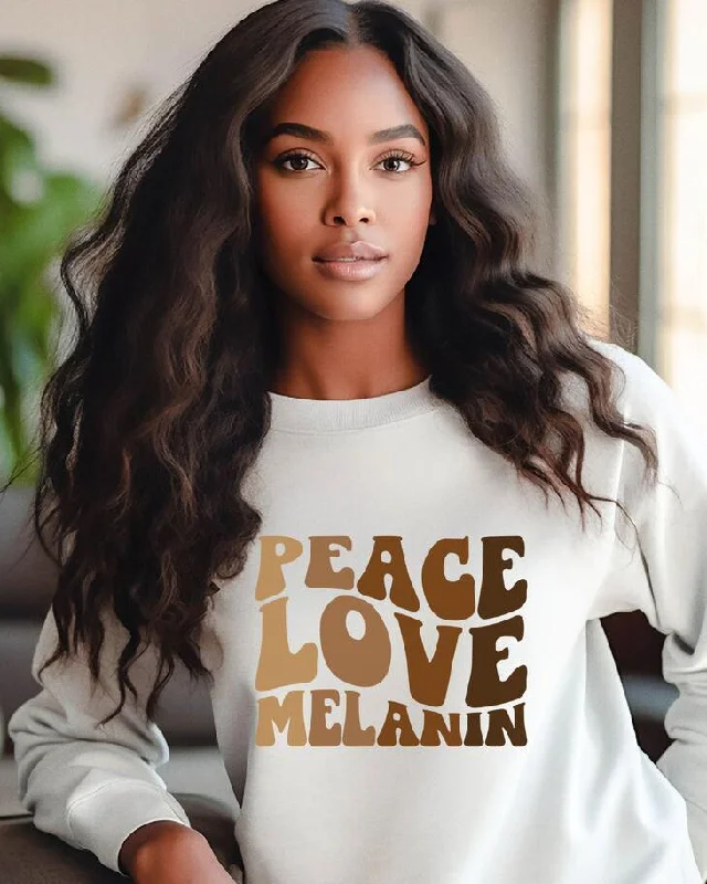 Peace Love Melanin Long Sleeve Sweatshirt