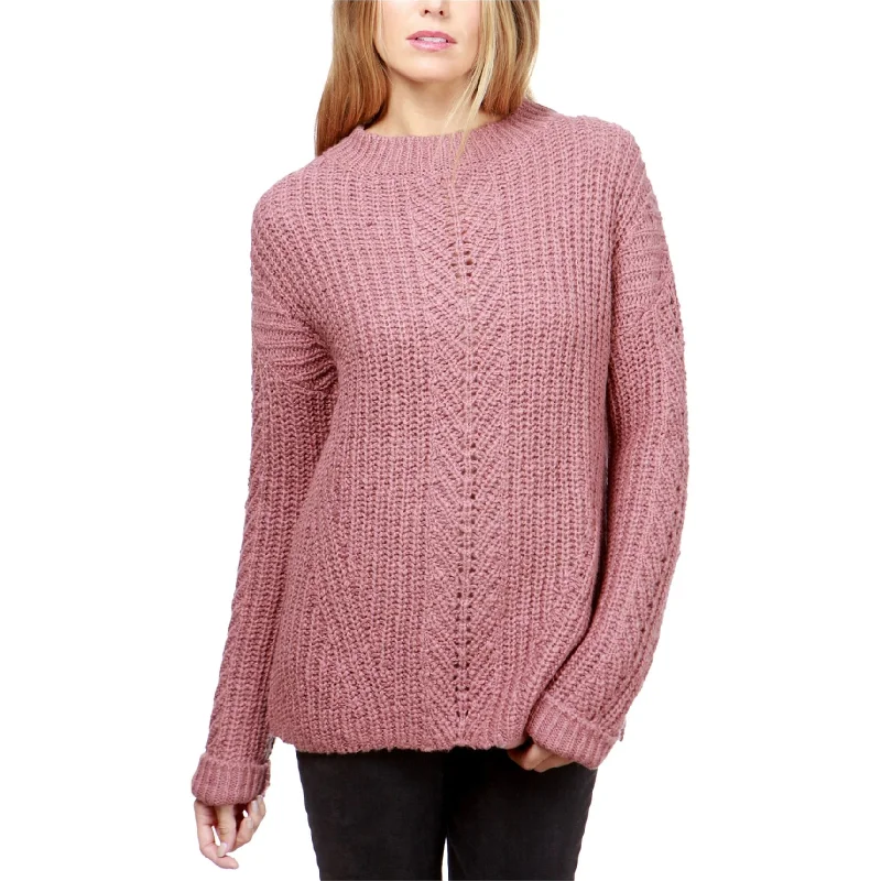 Lucky Brand Womens Knitted Pullover Sweater, Pink, Small