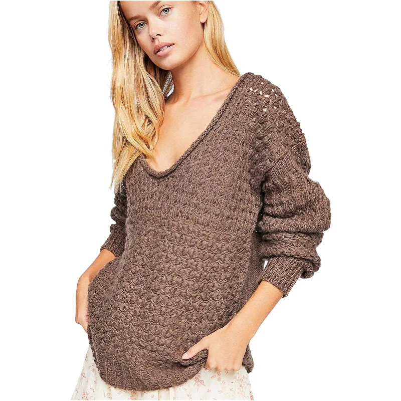 Free People Womens Knit Pullover Sweater