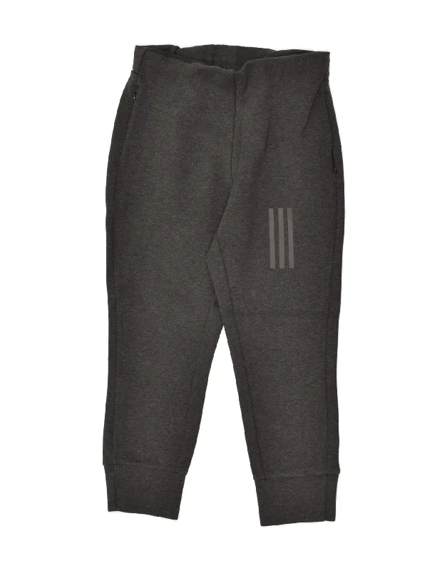 ADIDAS Womens Tracksuit Trousers Joggers UK 16/18 Large Grey Cotton