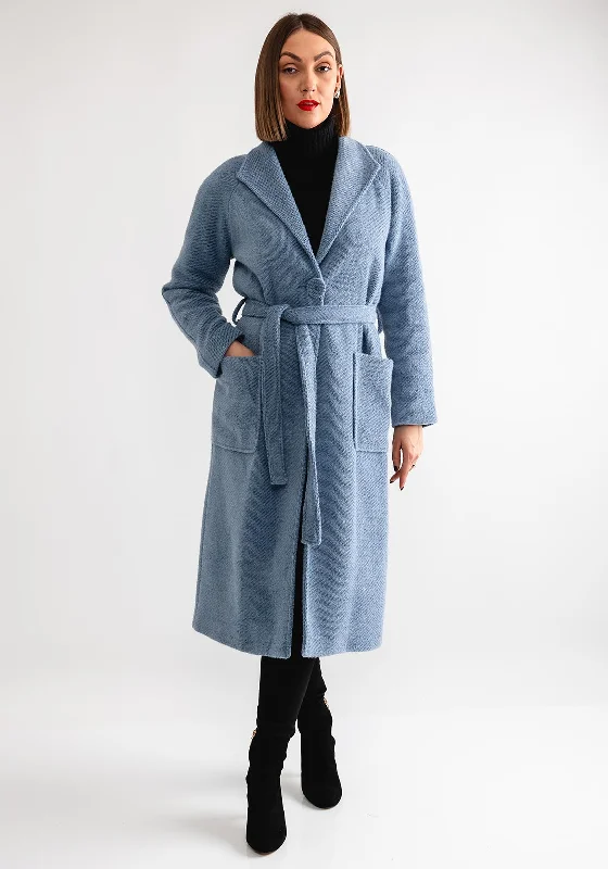 Goa Goa Tenerone Belted Coat, Blue