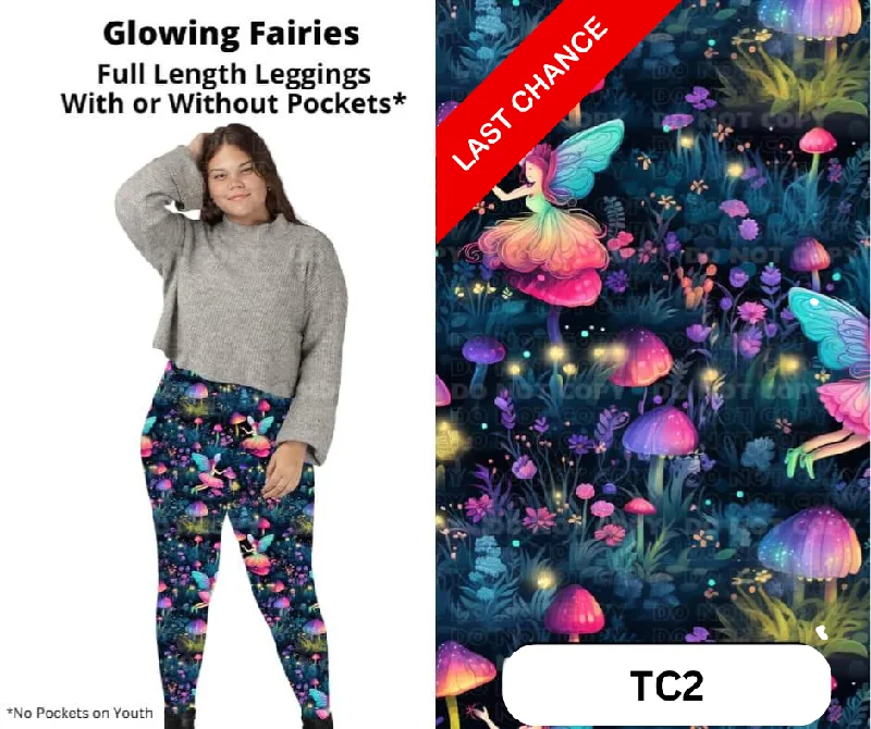 Glowing Fairies Full Length Leggings w/ Pockets