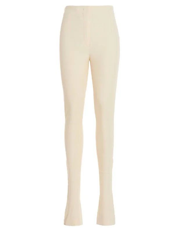 Obiou Slit Detail Pant In Optic White